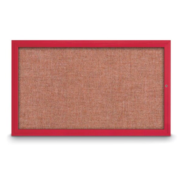 Hinge-less Radius Corkboard, 18"x24", Satin Alum Frame/Medium Grey